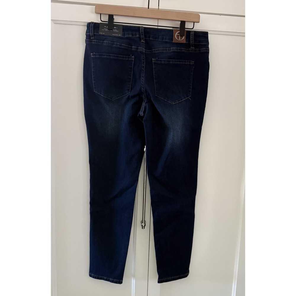 NWT Tahari Jeans Womens Sz 12 GIA Thigh Slimming Ankle Skinny Stretch Denim - Picture 4 of 14